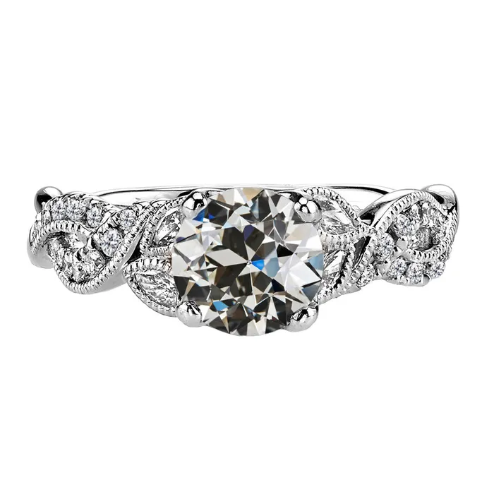 Rings HarryChadEntcom 4 Prong Round Pear Genuine Diamond Old Cut Milgrain Wedding Ring 350 Carat Rings HarryChadEntcom 4 Prong Round Pear Genuine Diamond Old Cut Milgrain Wedding Ring 350 Carat