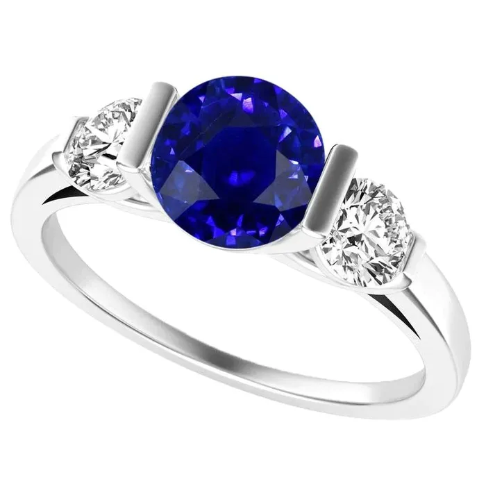Rings HarryChadEntcom Ceylon Sapphire Ring With Natural Earth Mined Diamonds Rings HarryChadEntcom Ceylon Sapphire Ring With Natural Earth Mined Diamonds