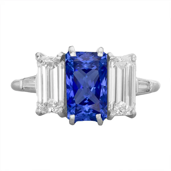 Rings HarryChadEntcom Gold Anniversary Sapphire Ring 375 Carats Emerald Baguette Natural Earth Mined Diamonds Rings HarryChadEntcom Gold Anniversary Sapphire Ring 375 Carats Emerald Baguette Natural Earth Mined Diamonds