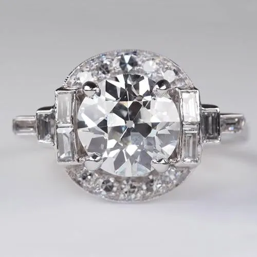 Rings HarryChadEntcom Halo Baguette Huge Round Old Miner Lab Grown Diamond Engagement Ring 109 Carats Rings HarryChadEntcom Halo Baguette Huge Round Old Miner Lab Grown Diamond Engagement Ring 109 Carats