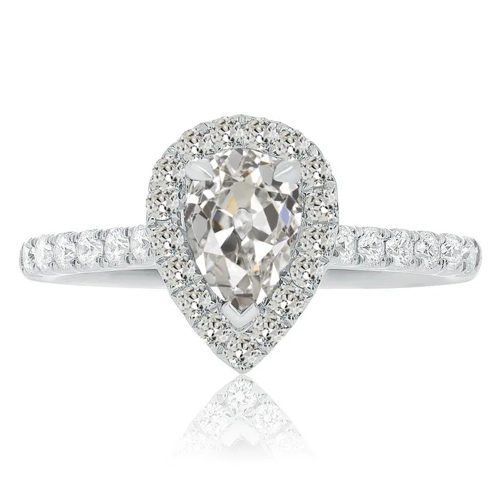 Rings HarryChadEntcom Ladies Pear Old Miner Natural Earth Mined Diamond Halo Ring 550 Carats Gold Jewelry Rings HarryChadEntcom Ladies Pear Old Miner Natural Earth Mined Diamond Halo Ring 550 Carats Gold Jewelry