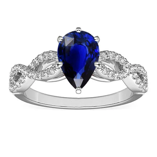 Rings HarryChadEntcom Natural Earth Mined Diamond Engagement Ring Pear Blue Sapphire 3 Carats Womens Jewelry Rings HarryChadEntcom Natural Earth Mined Diamond Engagement Ring Pear Blue Sapphire 3 Carats Womens Jewelry