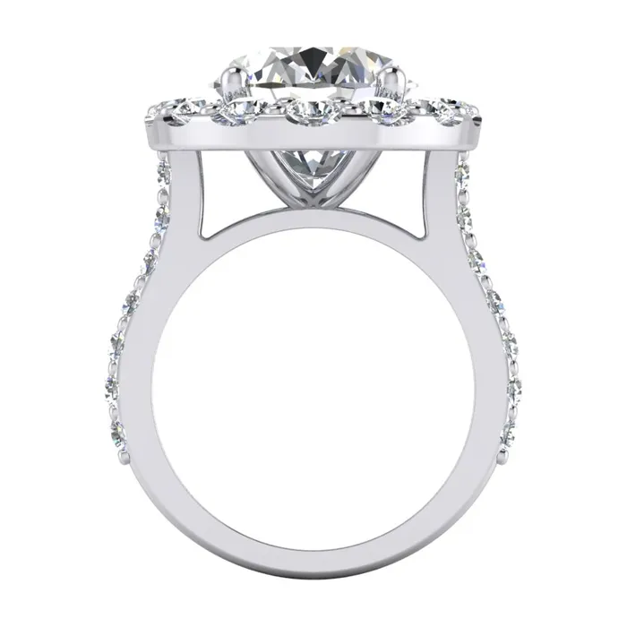 Rings HarryChadEntcom Oval Halo Mined Diamond Ring White Gold 14K Jewelry For Women Rings HarryChadEntcom Oval Halo Mined Diamond Ring White Gold 14K Jewelry For Women