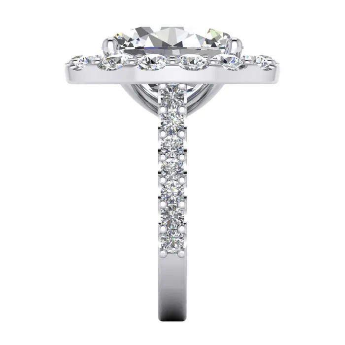 Rings HarryChadEntcom Oval Halo Mined Diamond Ring White Gold 14K Jewelry For Women Rings HarryChadEntcom Oval Halo Mined Diamond Ring White Gold 14K Jewelry For Women