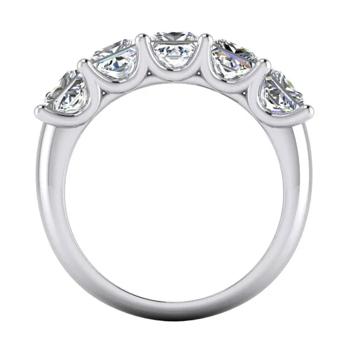 Rings HarryChadEntcom Princess Mined Diamond Ring 5 Stone Gold Half Eternity Band U Prong 3 Carats Rings HarryChadEntcom Princess Mined Diamond Ring 5 Stone Gold Half Eternity Band U Prong 3 Carats