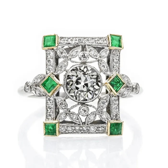 Rings HarryChadEntcom Real Old Cut Art Deco Jewelry New Natural Earth Mined Diamond Ring Princess Emerald Rings HarryChadEntcom Real Old Cut Art Deco Jewelry New Natural Earth Mined Diamond Ring Princess Emerald