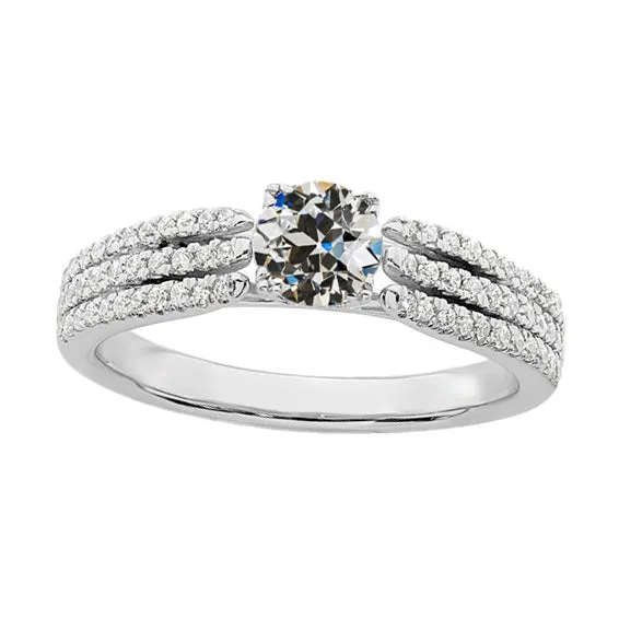 Rings HarryChadEntcom Womens Ring Round Old Cut Natural Earth Mined Diamond Three Row Accents 4 Carats Rings HarryChadEntcom Womens Ring Round Old Cut Natural Earth Mined Diamond Three Row Accents 4 Carats