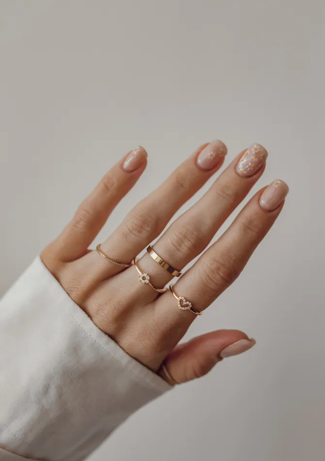 Rings Hey Happiness Slim Gemstone Band Ring Gold Rings Hey Happiness Slim Gemstone Band Ring Gold