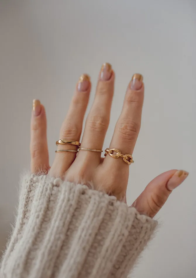 Rings Hey Happiness Slim Gemstone Band Ring Gold Rings Hey Happiness Slim Gemstone Band Ring Gold