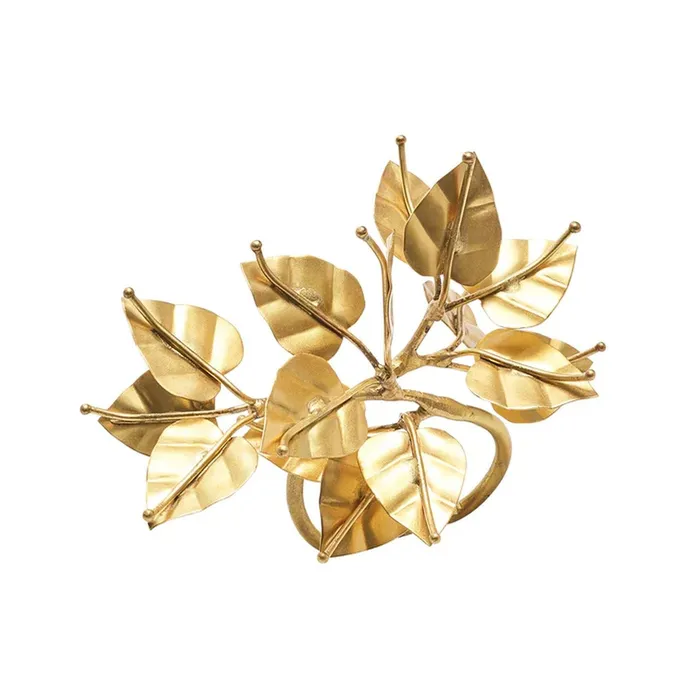 Rings Kim Seybert Bougainvillea Napkin Ring In Gold Set Of 4 Kim Seybert