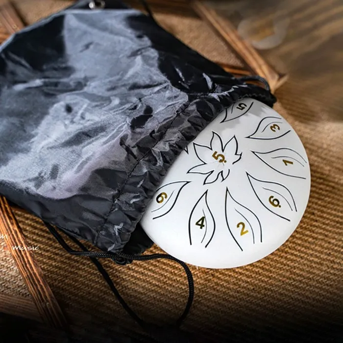 Rings Life Changing Energy 6 Inch 11 Tone D Minor Flower and Leaf Steel Tongue Drum