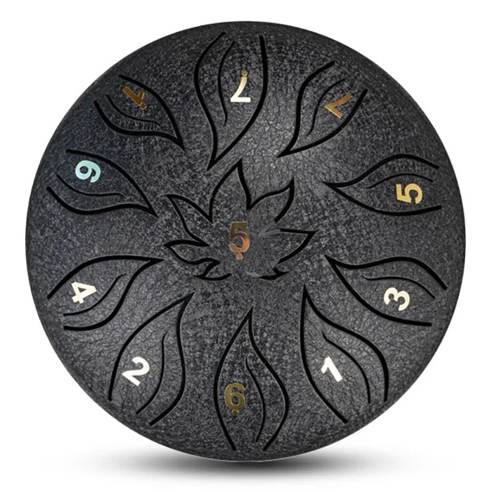 Rings Life Changing Energy 6 Inch 11 Tone D Minor Flower and Leaf Steel Tongue Drum