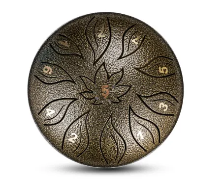 Rings Life Changing Energy 6 Inch 11 Tone D Minor Flower and Leaf Steel Tongue Drum