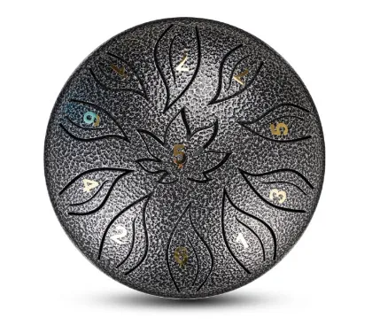 Rings Life Changing Energy 6 Inch 11 Tone D Minor Flower and Leaf Steel Tongue Drum
