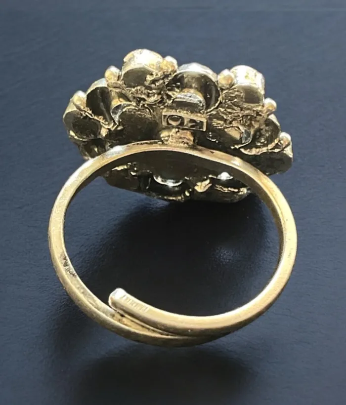 Rings Silversmith The Pritya Silver Pearl Adjustable Finger Ring
