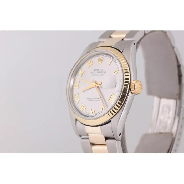 Rolex Datejust Watch Fluted Bezel Oyster Bracelet Gold And Ss QUICK SET GB Bracelets