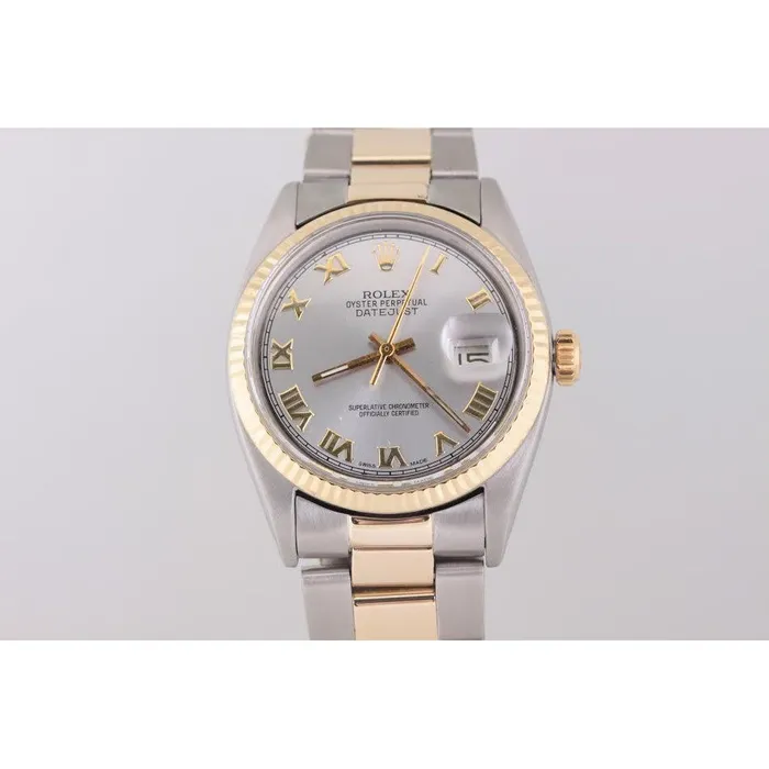 Rolex Datejust Watch Fluted Bezel Oyster Bracelet Gold And Ss QUICK SET GB Bracelets
