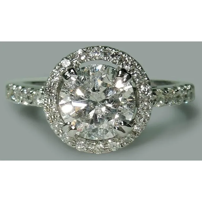 Round Engagement Ring Solitaire 272 Carats White Gold 14K Natural Earth Mined Diamond GB Rings