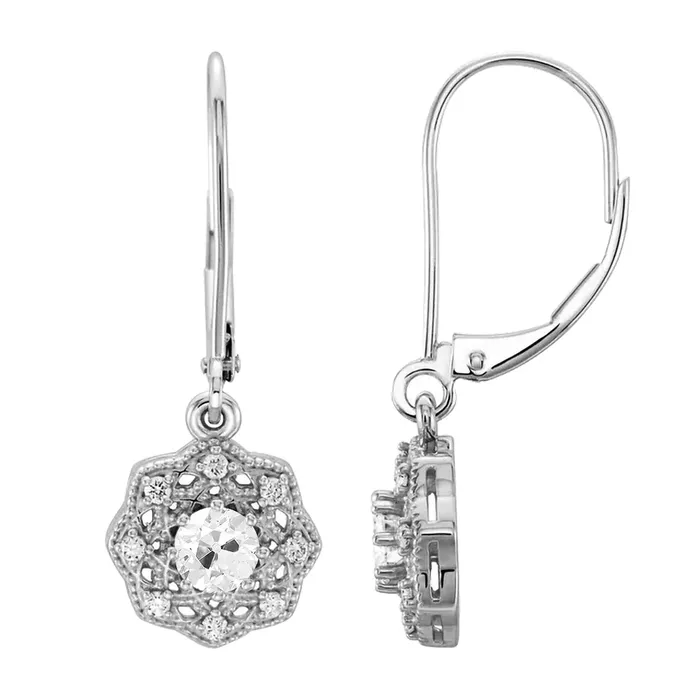 Round Old Cut Vintage Style 225 Carats Mined Diamond Leverback Earrings HarryChadEntcom Earrings Round Old Cut Vintage Style 225 Carats Mined Diamond Leverback Earrings HarryChadEntcom Earrings