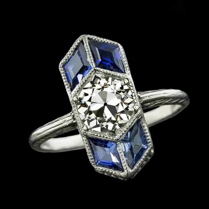 Round Old Miner Natural Earth Mined Diamond Ring Baguette Blue Sapphires 350 Carats HarryChadEntcom Rings Round Old Miner Natural Earth Mined Diamond Ring Baguette Blue Sapphires 350 Carats HarryChadEntcom Rings