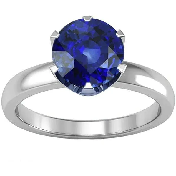 Round Solitaire Sapphire Mens Ring 3 Carats White Gold Jewelry HarryChadEntcom Rings Round Solitaire Sapphire Mens Ring 3 Carats White Gold Jewelry HarryChadEntcom Rings