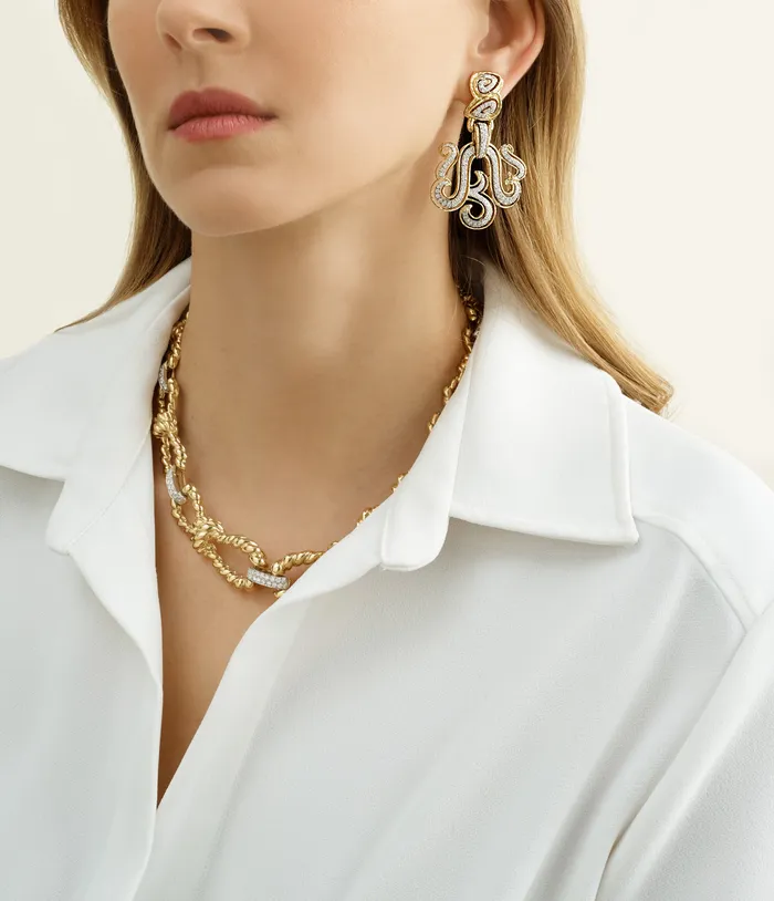Scroll Earrings Diamonds David Webb Earrings