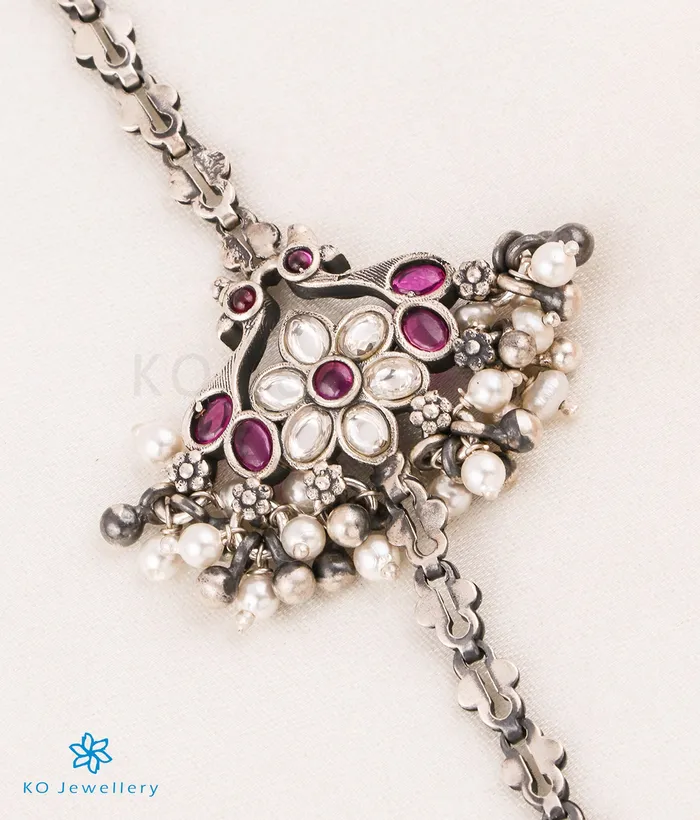 Silversmith Necklaces The Padmalaya Lakshmi Silver Nakkasi Necklace