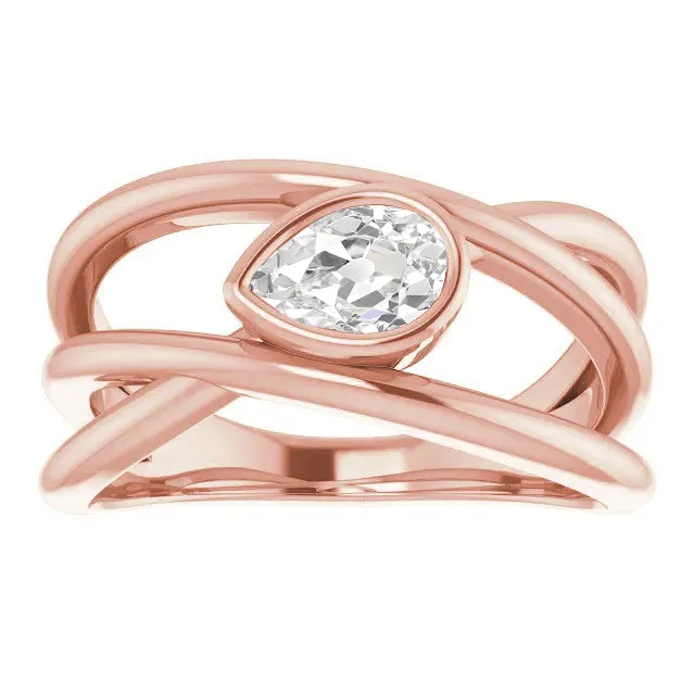 Solitaire Ring Pear Old Cut Natural Earth Mined Diamond Bezel Set Twisted Shank 2 Carats HarryChadEntcom Rings Solitaire Ring Pear Old Cut Natural Earth Mined Diamond Bezel Set Twisted Shank 2 Carats HarryChadEntcom Rings
