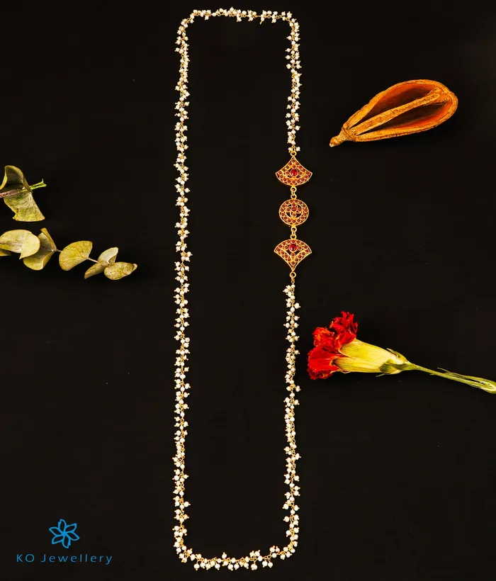 The Anuja Silver Pearl Mohappu Necklace Silversmith Necklaces