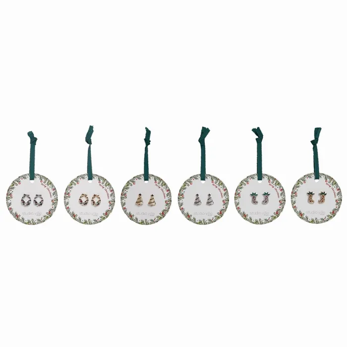Transpac Earrings Transpac Christmas Crystal Earrings With Display Set Of 36 Transpac Earrings Transpac Christmas Crystal Earrings With Display Set Of 36