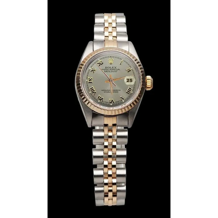 Watches GB Rolex Date Just Women Watch Ss Yellow Gold Fluted Bezel