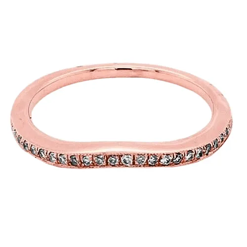 Wedding Anniversary Band 075 Carats Round Natural Earth Mined Diamond F Vs1 Rose Gold 14K GB Rings