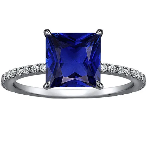 Women Natural Earth Mined Diamond Engagement Ring Princess Cut Ceylon Sapphire 475 Carats HarryChadEntcom Rings Women Natural Earth Mined Diamond Engagement Ring Princess Cut Ceylon Sapphire 475 Carats HarryChadEntcom Rings
