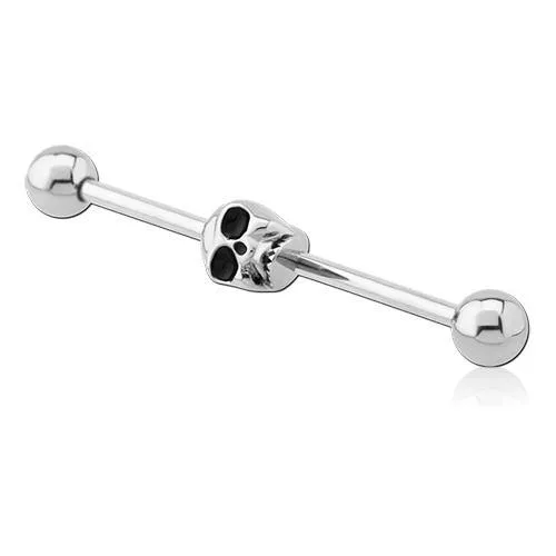 14g Skull Industrial Barbell Tulsa Body Jewelry Rings