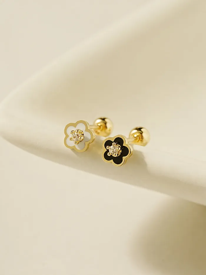 14K Gold Anica Flower Cartilage Earring 20G MinimalBijoux Earrings