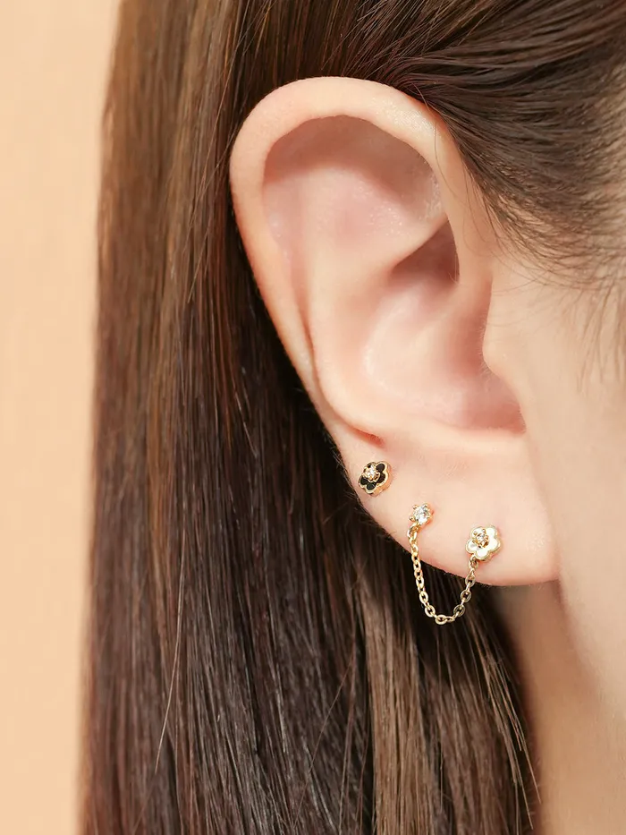 14K Gold Anica Flower Cartilage Earring 20G MinimalBijoux Earrings