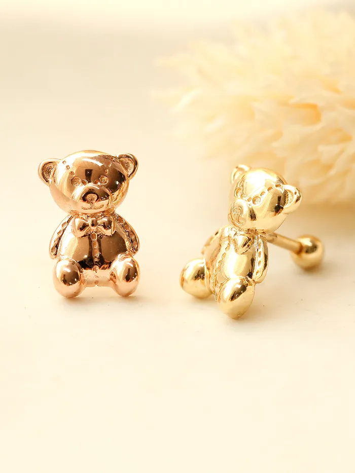14K Gold Big Bear Cartilage Earring 18G16G MinimalBijoux Earrings