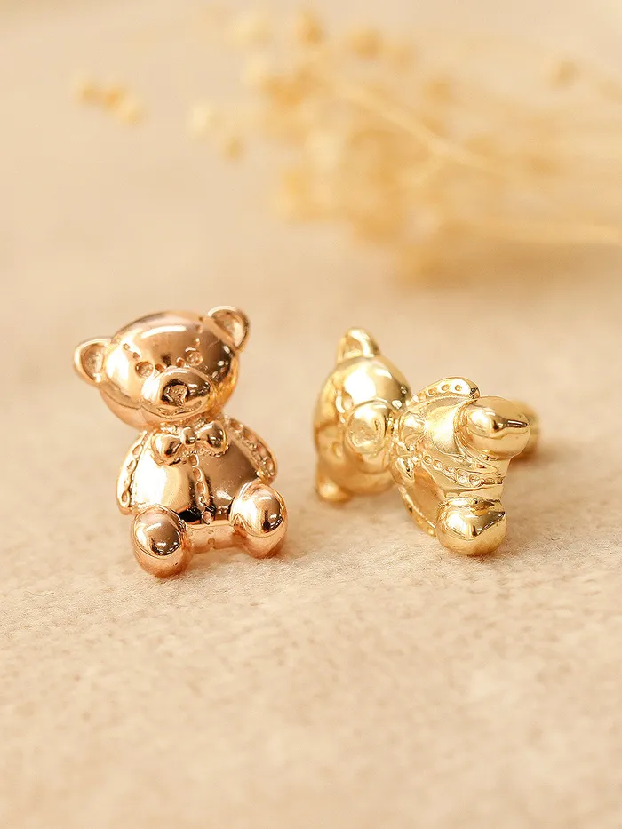 14K Gold Big Bear Cartilage Earring 18G16G MinimalBijoux Earrings