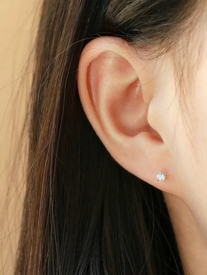 14K Gold Cubic Labret Piercing 3mm4mm5mm 20G MinimalBijoux PreStyled Sets