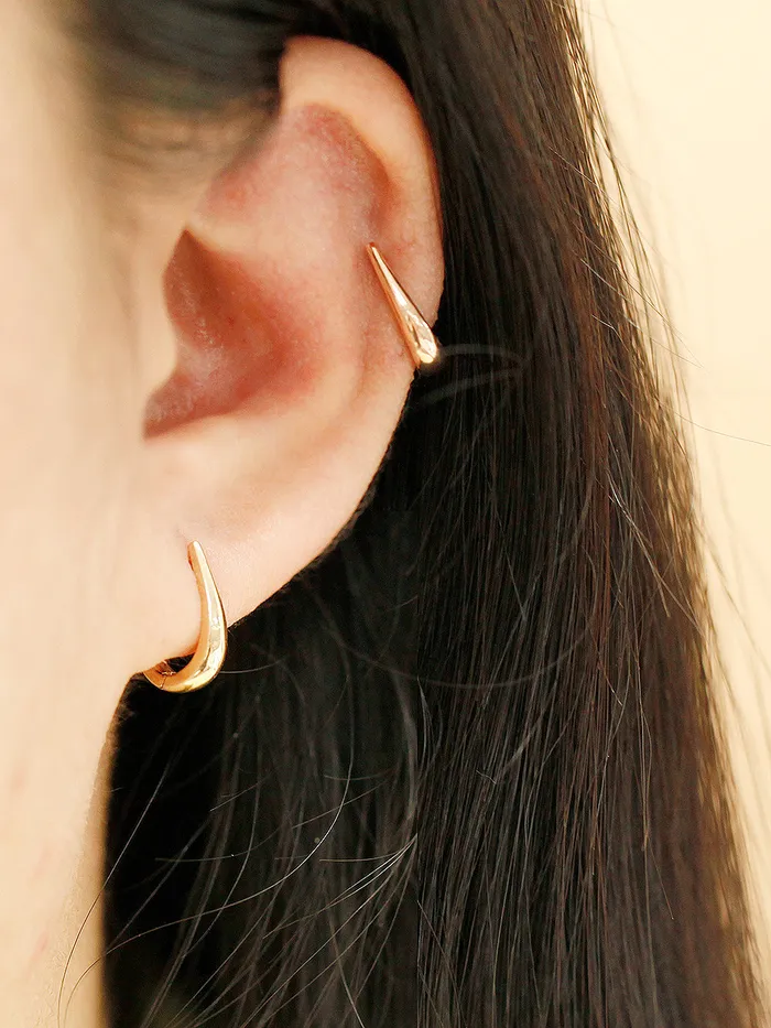 14K Gold Daily Volume Cartilage Hoop Earring MinimalBijoux Earrings