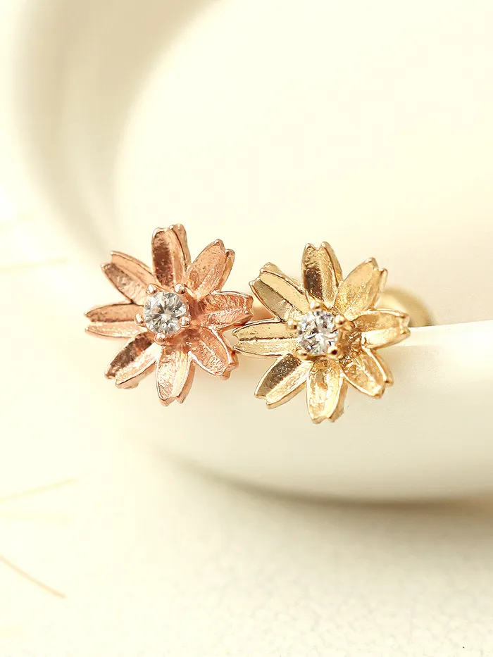 14K gold Flower Cubic cartilage earring 20g MinimalBijoux Earrings