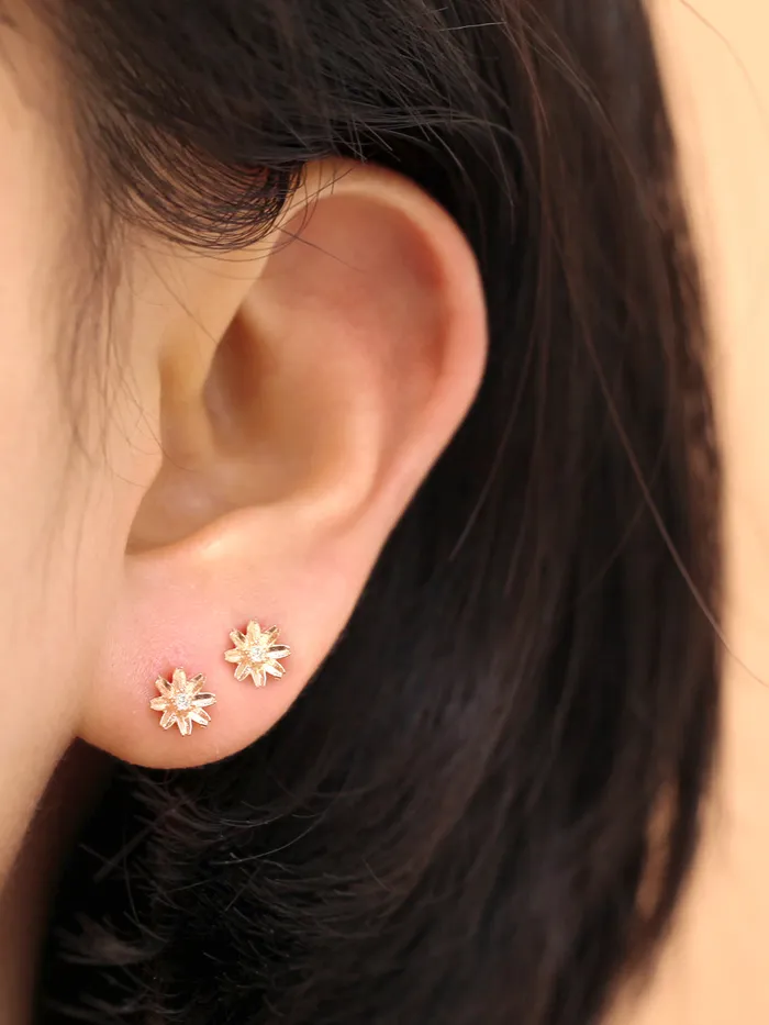 14K gold Flower Cubic cartilage earring 20g MinimalBijoux Earrings