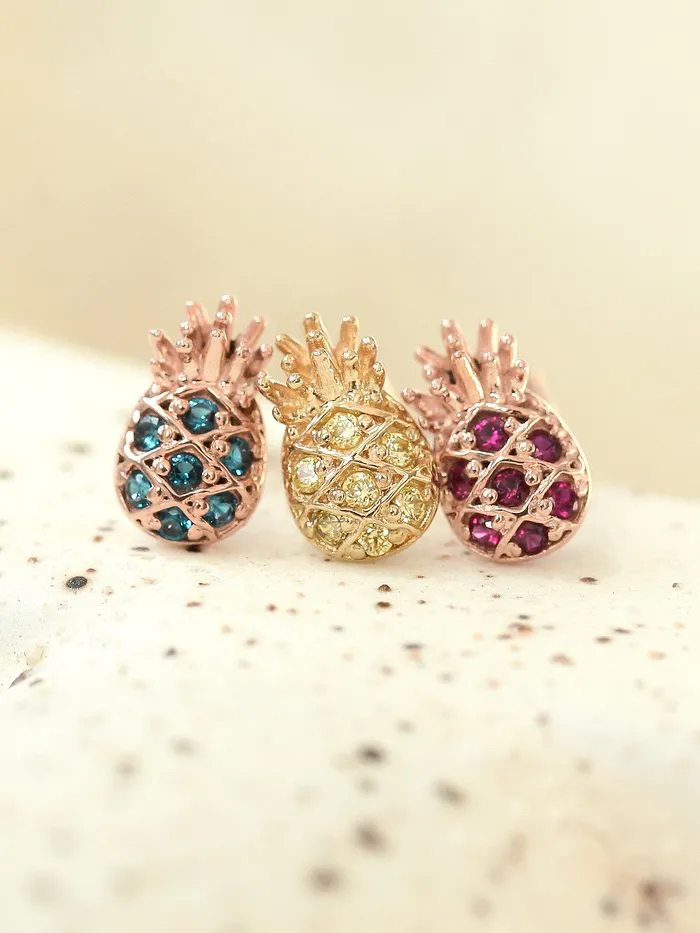 14K Gold Pineapple Cartilage Earring 18G16G MinimalBijoux Earrings