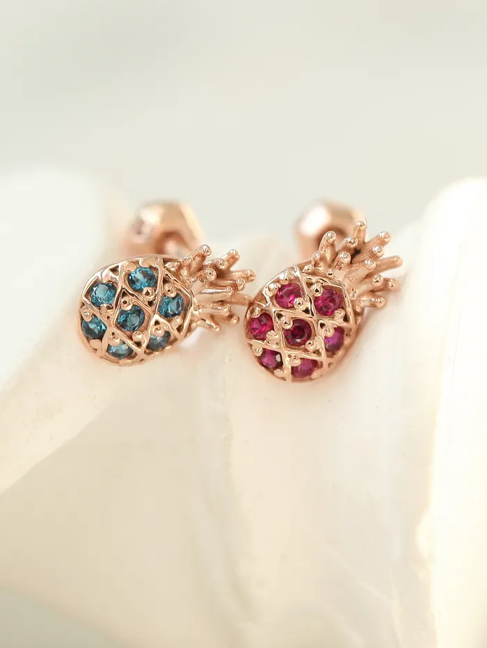14K Gold Pineapple Cartilage Earring 18G16G MinimalBijoux Earrings