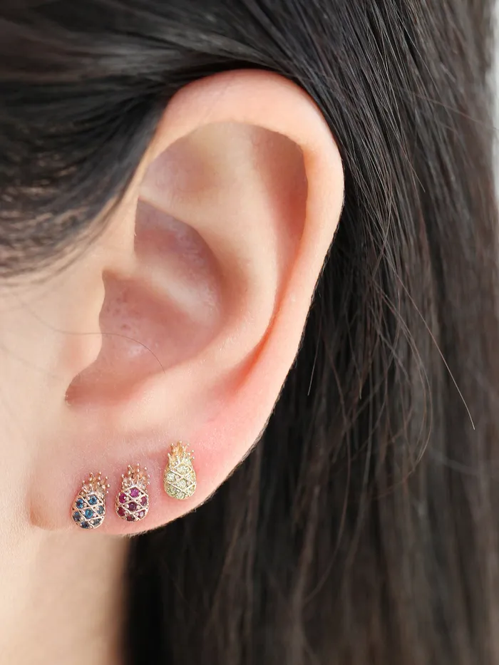14K Gold Pineapple Cartilage Earring 18G16G MinimalBijoux Earrings