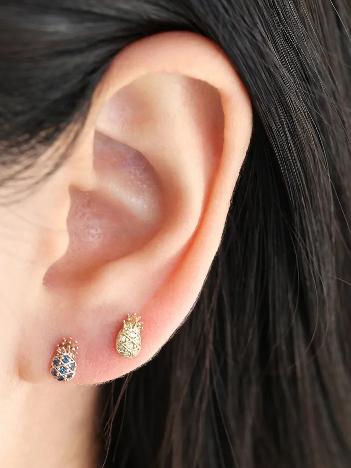 14K Gold Pineapple Cartilage Earring 18G16G MinimalBijoux Earrings