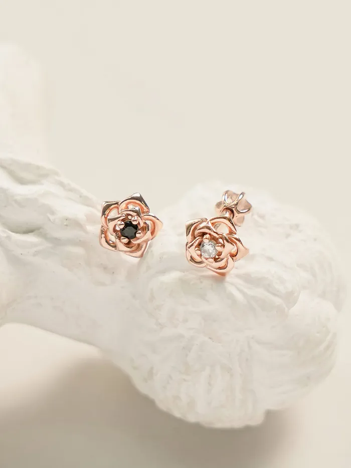 14K Gold Rose Flower Cubic Cartilage Earring 18G16G MinimalBijoux Earrings