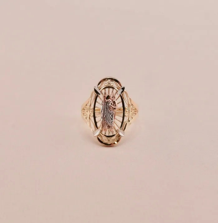 14K Gold San Judas Womens Ring RG1801 AB and J Rings