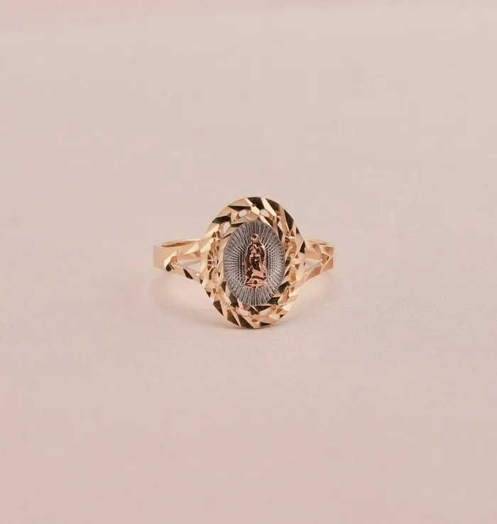 14K Gold Virgencita Womens Ring RG0614 AB and J Rings
