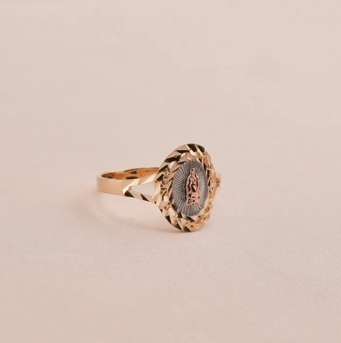 14K Gold Virgencita Womens Ring RG0614 AB and J Rings 14K Gold Virgencita Womens Ring RG0614 AB and J Rings